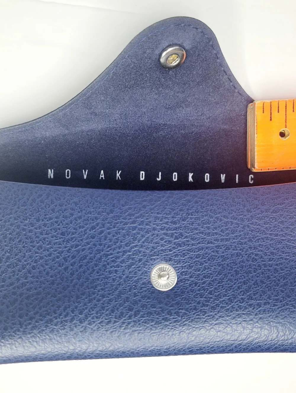 Lacoste Novak Djokovic Sunglasses CASE ONLY Textured Blue Snap Closure Tennis